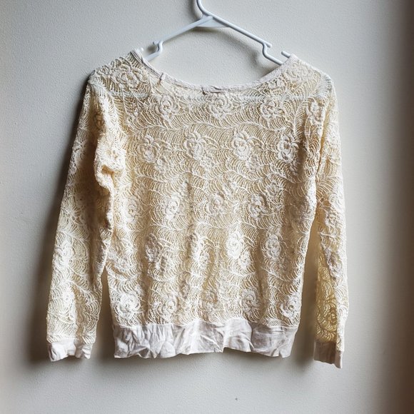 Kirra Cream Lace Floral Jersey Size Small - Picture 13 of 15